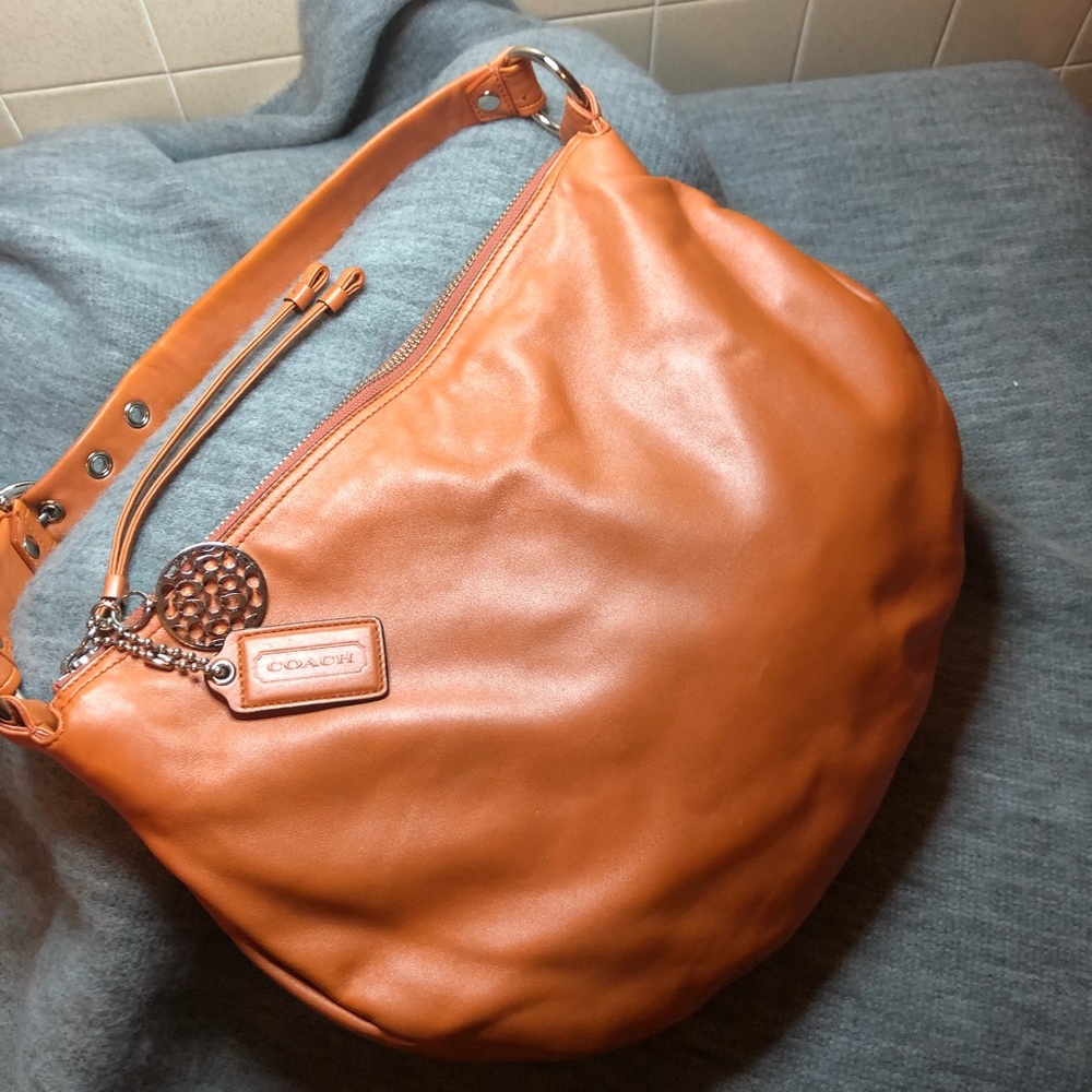 Orange coach purse